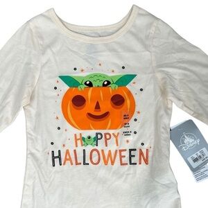 Disney Baby Yoda Happy Halloween Long Sleeve Tee - Size XS (4)